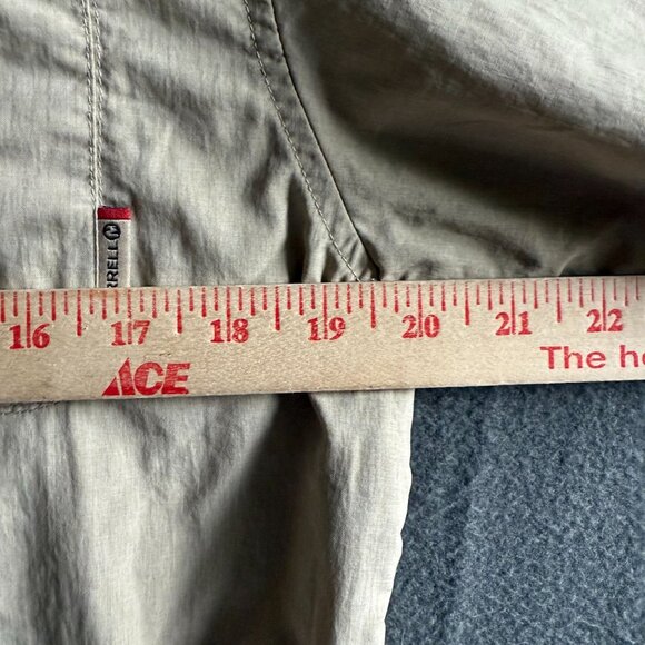Merrell Opti-Wick UPF 30+ Button Down Shirt Mens Medium Beige Short Sleeves - Picture 7 of 8